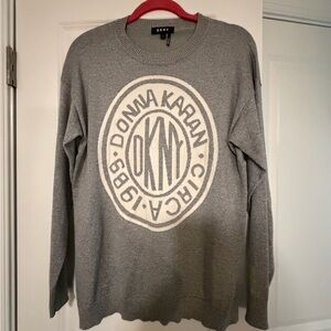 DKNY Silver Lightweight Sweater M